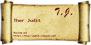 Ther Judit névjegykártya